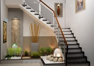thiết kế tiểu cảnh dưới gầm cầu thang